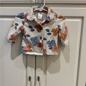 Child of Mine Floral Jacket - Cream, Orange, Blue